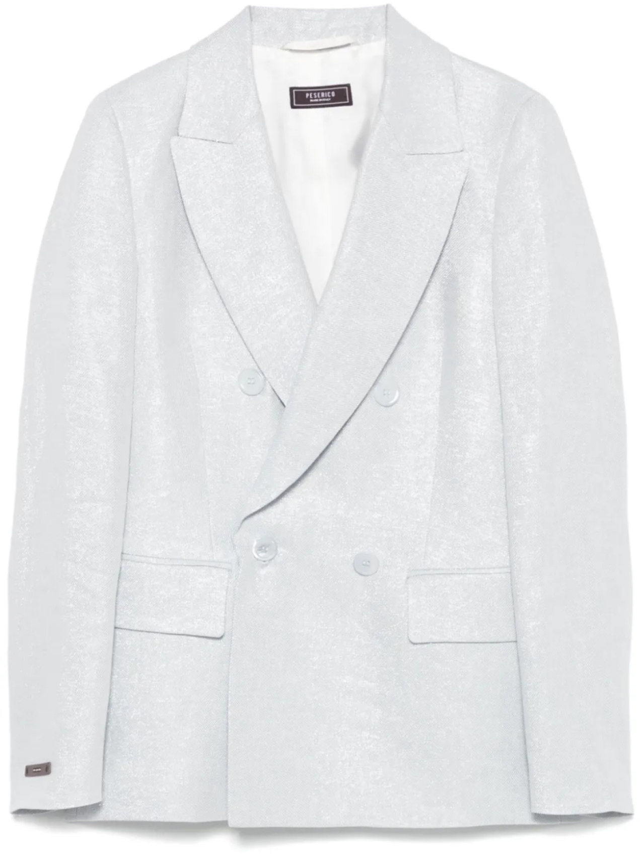 Peserico двубортный блейзер с люрексом, синий
Peserico двубортный блейзер с люрексом, синий