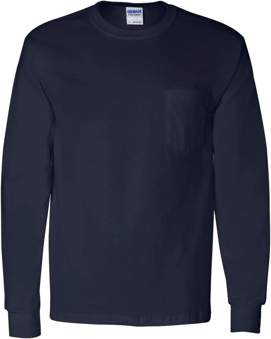 Футболка Gildan Ultra Cotton 6 oz с длинным рукавом и карманом (G241)
Футболка Gildan Ultra Cotton 6 oz с длинным рукавом и карманом (G241)