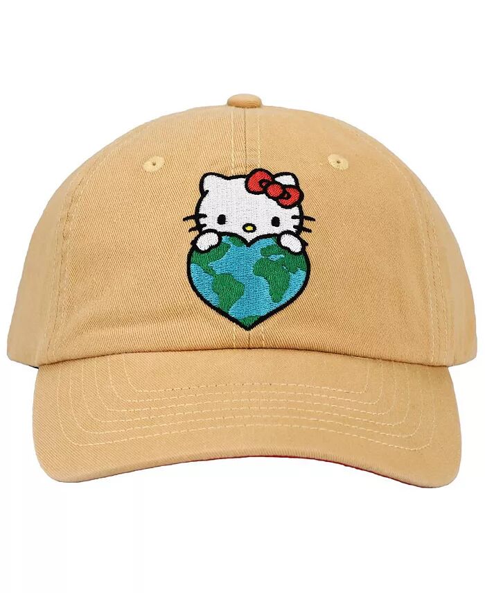 Вышитая Hello Kitty холщовая хлопковая твиловая кепка для папы Sanrio, коричневый 
Вышитая Hello Kitty холщовая хлопковая твиловая кепка для папы Sanrio, коричневый