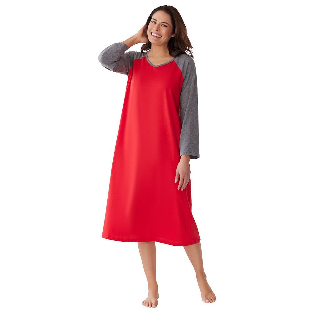 Женская бейсбольная ночная рубашка больших размеров Dreams & Co., цвет Hot Red
Женская бейсбольная ночная рубашка больших размеров Dreams & Co., цвет Hot Red