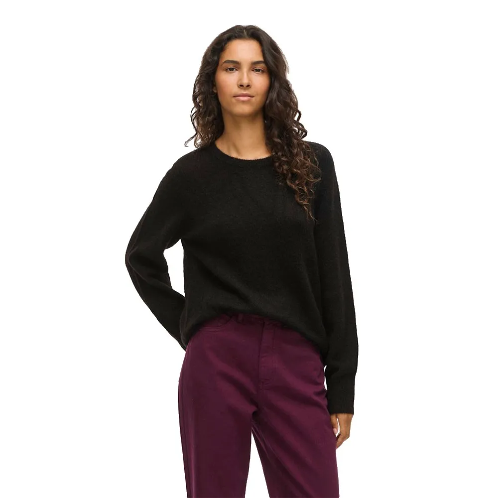 Вязаный свитер Vila Lory с круглым вырезом, черный
Вязаный свитер Vila Lory с круглым вырезом, черный