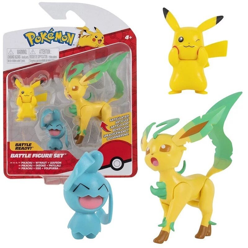 Фигурки покемонов 3 Лифеон Винаут Пикачу JAZWARES
Фигурки покемонов 3 Лифеон Винаут Пикачу JAZWARES