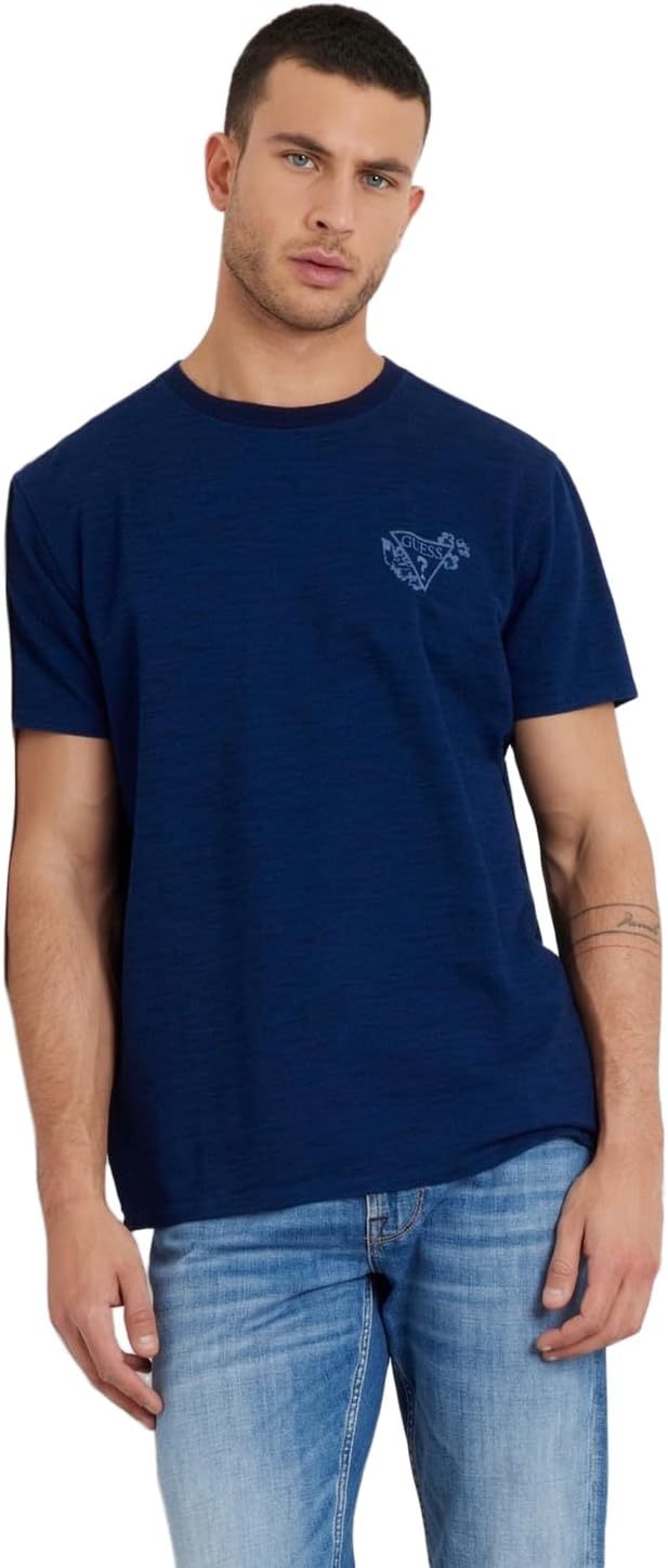 Мужская футболка Guess с коротким рукавом и цветочным треугольным рисунком в стиле стритвеар
Мужская футболка Guess с коротким рукавом и цветочным треугольным рисунком в стиле стритвеар