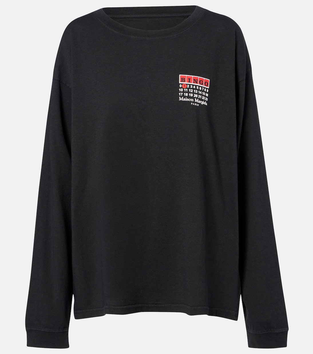 Футболка из хлопкового джерси Bingo Maison Margiela, черный
Футболка из хлопкового джерси Bingo Maison Margiela, черный