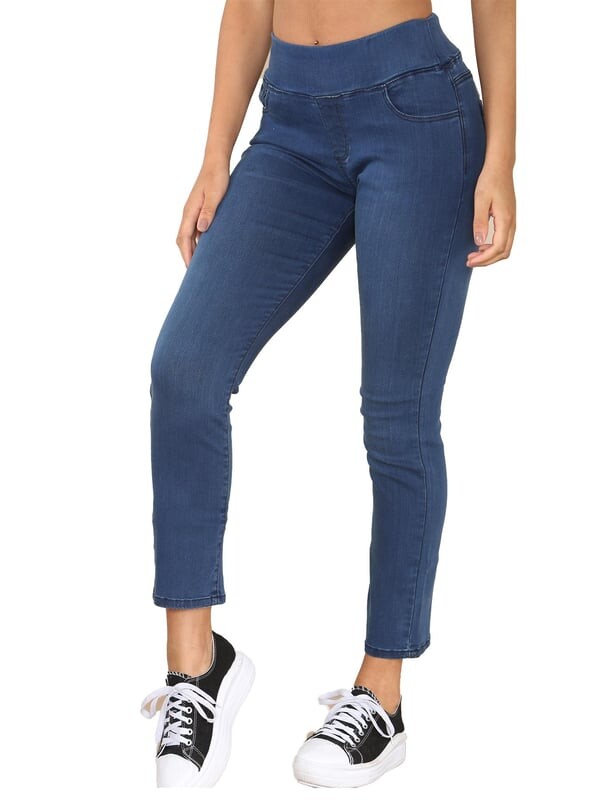 Женские джинсы с широкой талией Enzo, синий 
Женские джинсы с широкой талией Enzo, синий