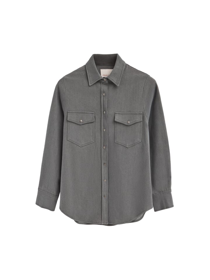 Polo Club Футболка с длинными рукавами из серого денима
Polo Club Футболка с длинными рукавами из серого денима