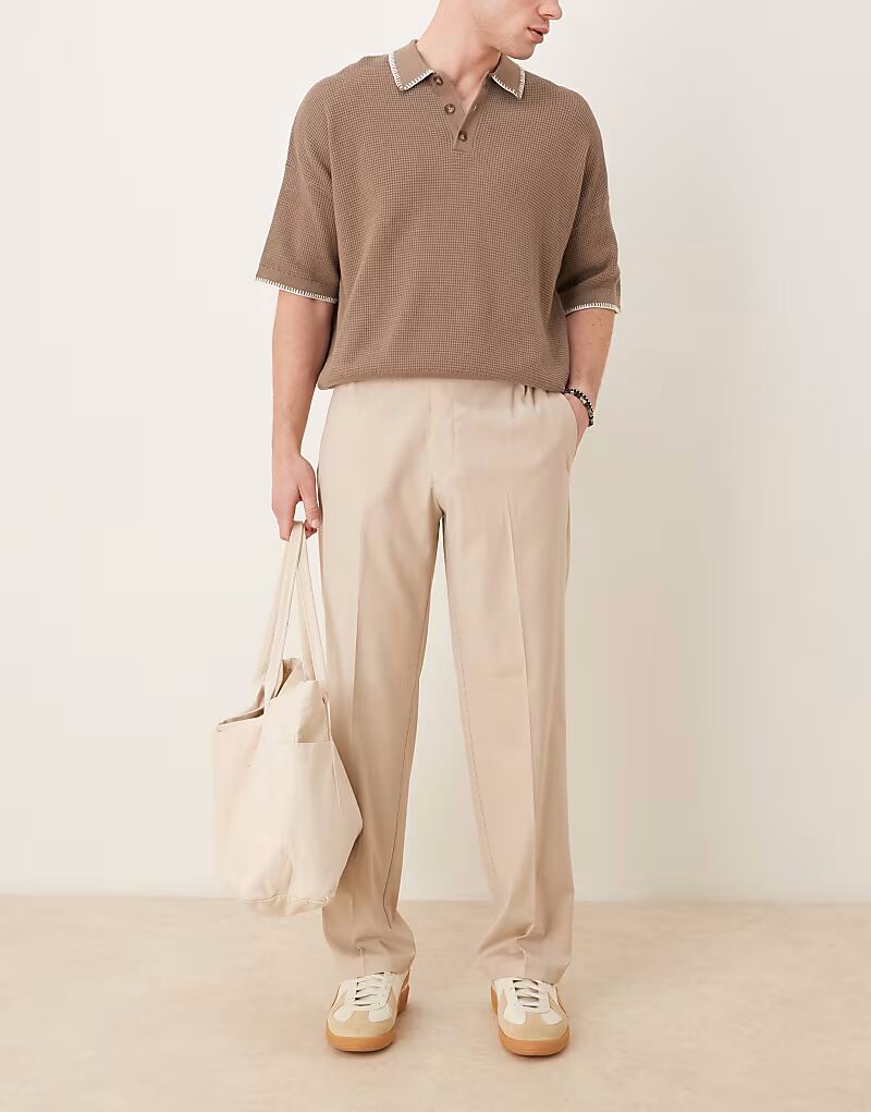 Строгие брюки прямого кроя ASOS DESIGN из льняного верблюжьего цвета с эластичной талией
Строгие брюки прямого кроя ASOS DESIGN из льняного верблюжьего цвета с эластичной талией