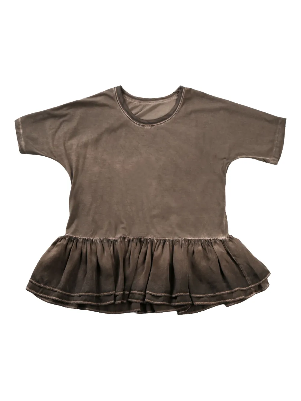 Футболка с баской Uma Wang, коричневый
Футболка с баской Uma Wang, коричневый