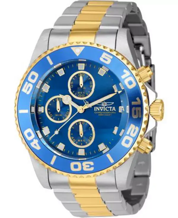 Мужские кварцевые часы-хронограф Pro Diver 43408 с синим циферблатом Invicta, silver
Мужские кварцевые часы-хронограф Pro Diver 43408 с синим циферблатом Invicta, silver