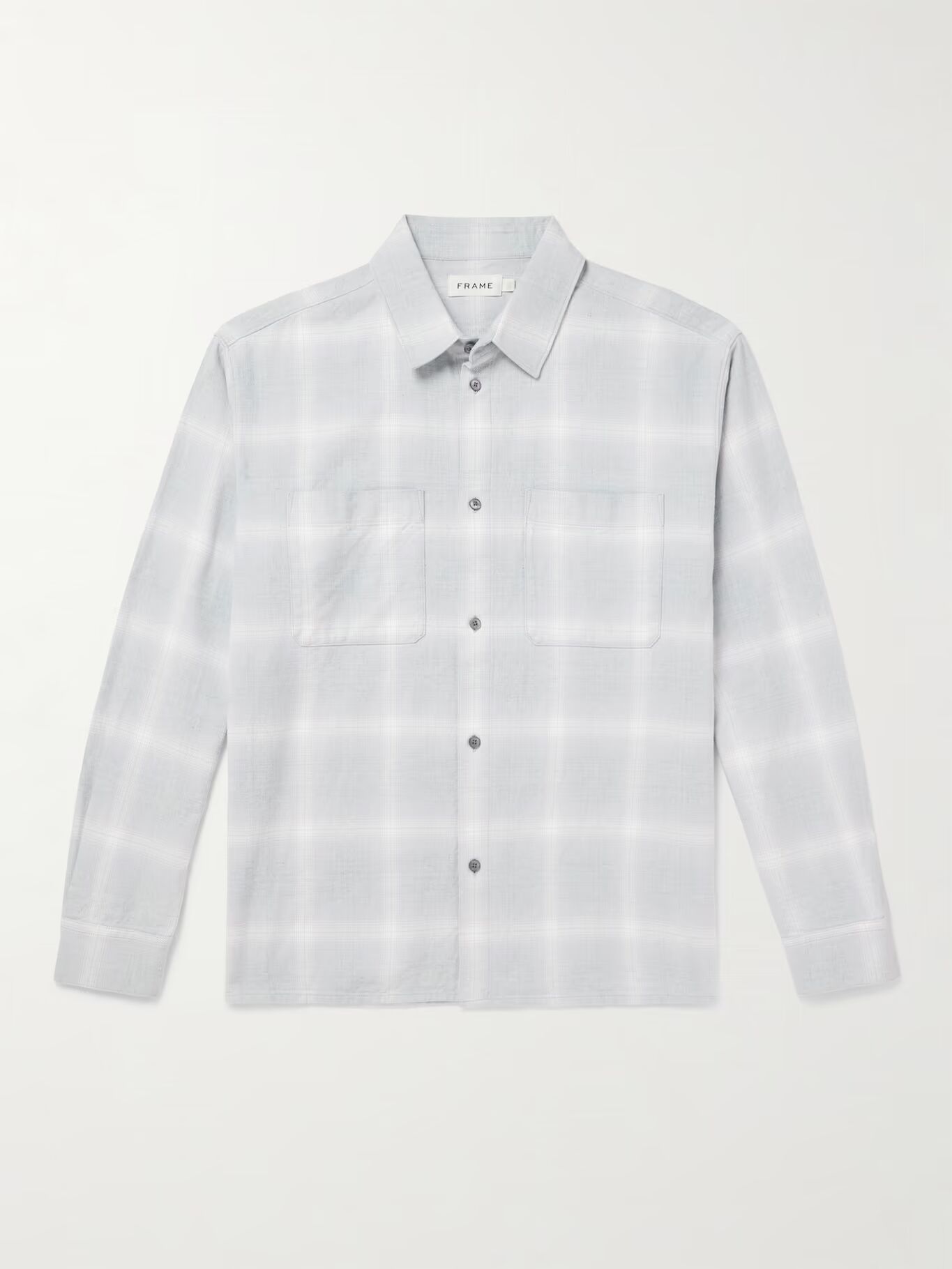 Клетчатая хлопчатобумажная фланель-рубашка FRAME, серый
Клетчатая хлопчатобумажная фланель-рубашка FRAME, серый