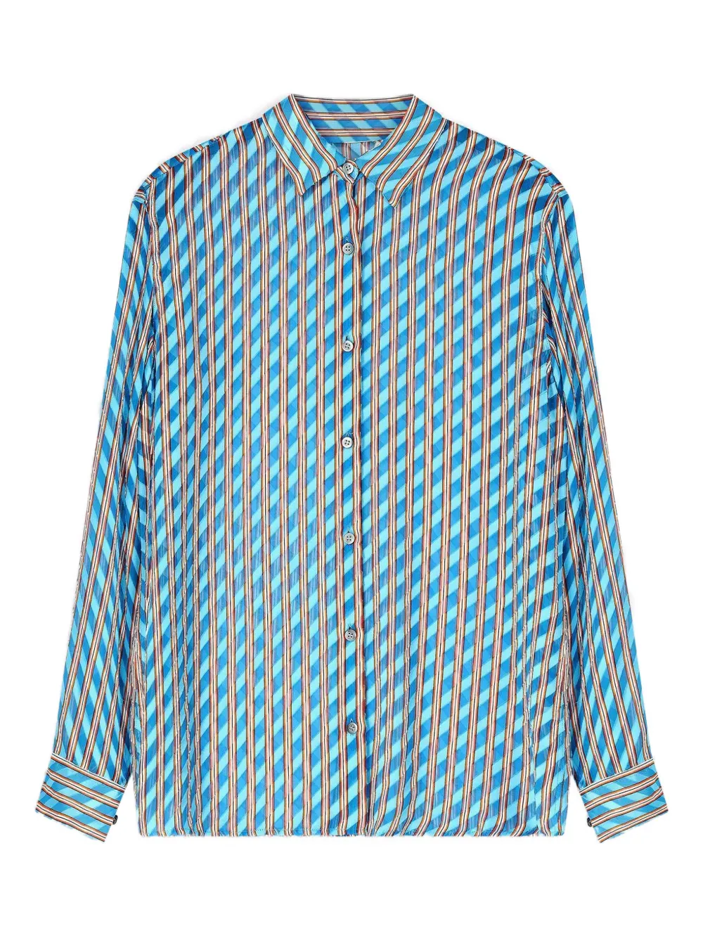 Полосатая рубашка в технике деворе DRIES VAN NOTEN, синий
Полосатая рубашка в технике деворе DRIES VAN NOTEN, синий