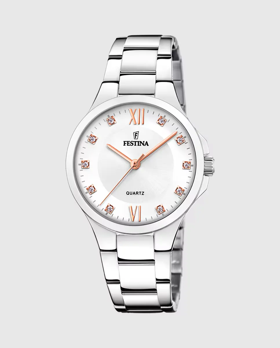 Женские часы F20582/1 Mademoiselle из серебристой стали Festina, серебряный
Женские часы F20582/1 Mademoiselle из серебристой стали Festina, серебряный