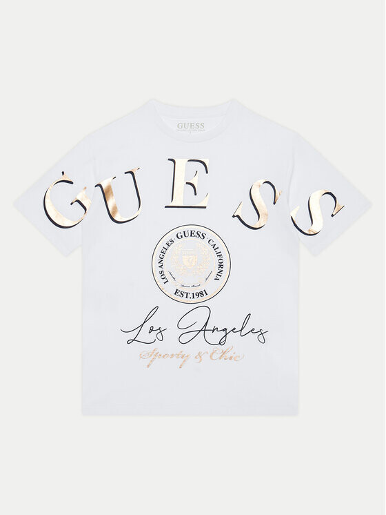 Футболка стандартного кроя Guess, белый 
Футболка стандартного кроя Guess, белый