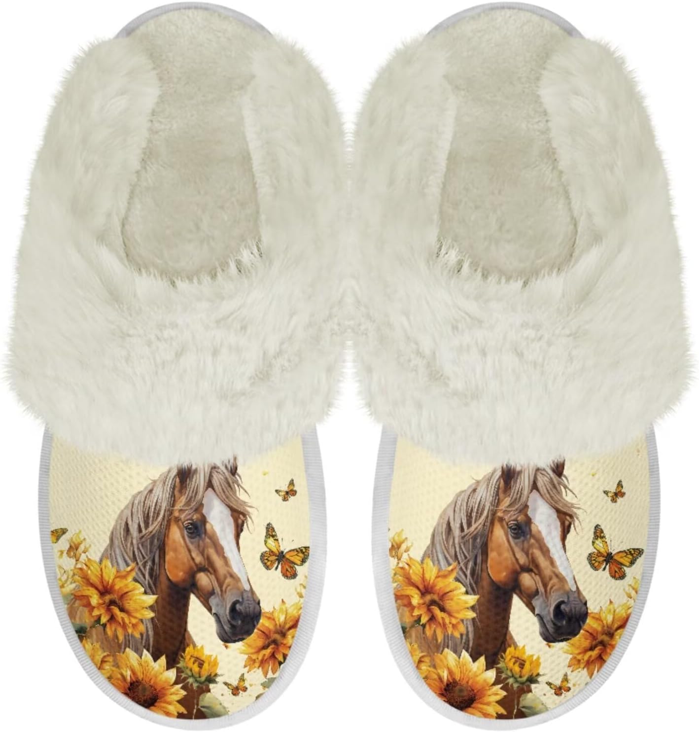 Тапочки для дома Binienty для женщин и мужчин, мягкие плюшевые, для утепления дома, Horse Sunflower
Тапочки для дома Binienty для женщин и мужчин, мягкие плюшевые, для утепления дома, Horse Sunflower