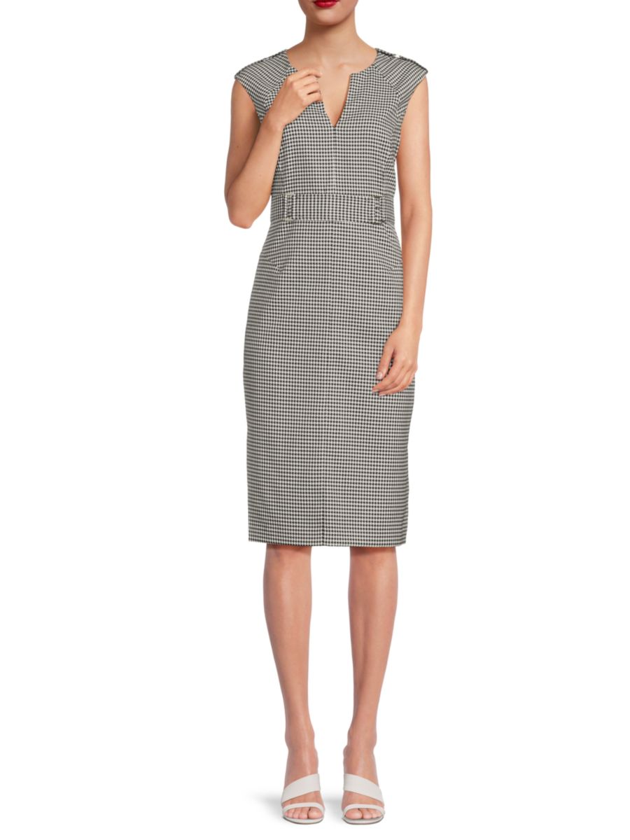 Платье-футляр длиной до колена с узором гусиная лапка DKNY, цвет Black Ivory
Платье-футляр длиной до колена с узором гусиная лапка DKNY, цвет Black Ivory