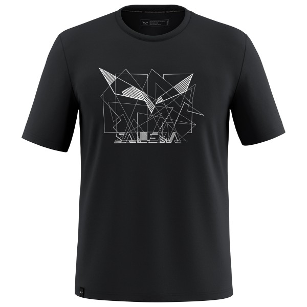 Футболка с геометрическим принтом орла - функциональная футболка Salewa, Black Out
Футболка с геометрическим принтом орла - функциональная футболка Salewa, Black Out