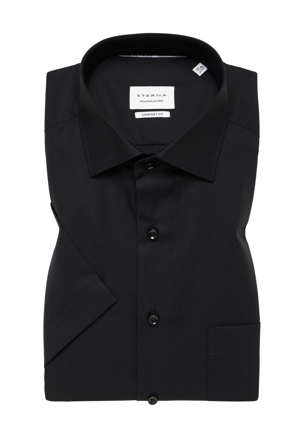 Рубашка деловая, комфортная посадка, короткие рукава, воротник Кент, мужская ETERNA, черный
Рубашка деловая, комфортная посадка, короткие рукава, воротник Кент, мужская ETERNA, черный