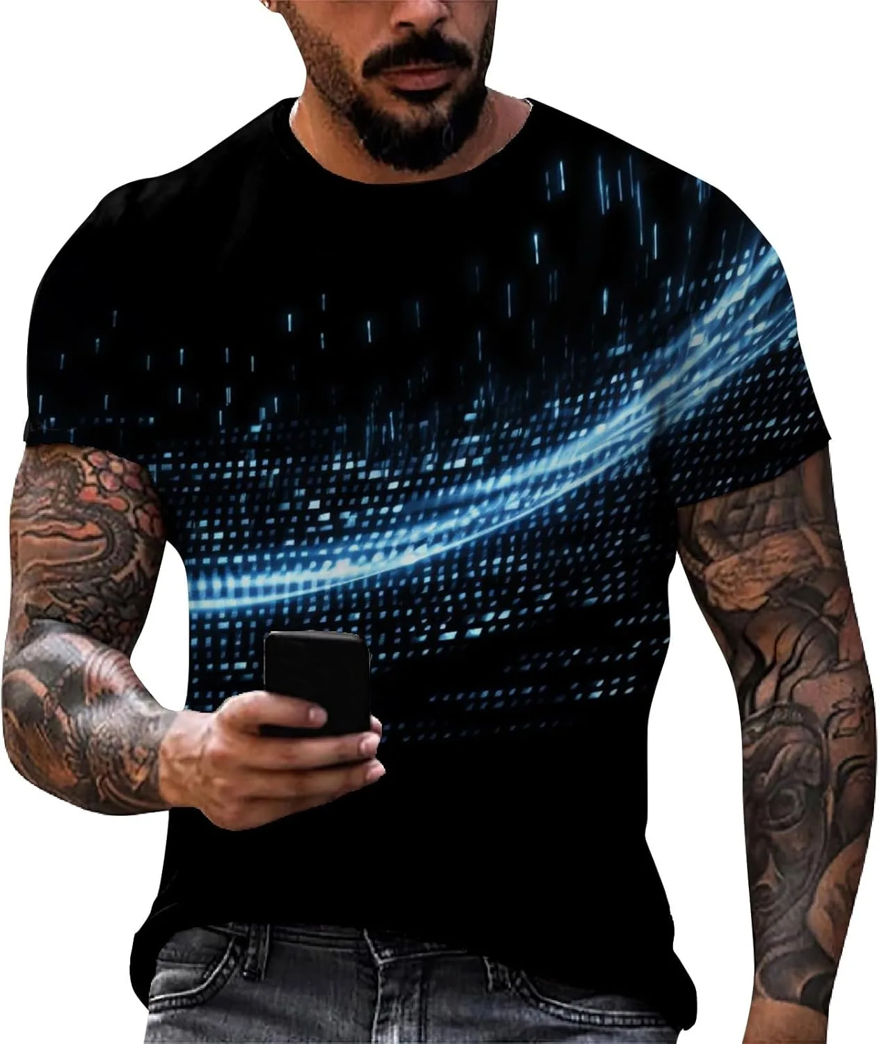 Футболка WENKOMG1 мужская с принтом, короткий рукав, черная
Футболка WENKOMG1 мужская с принтом, короткий рукав, черная