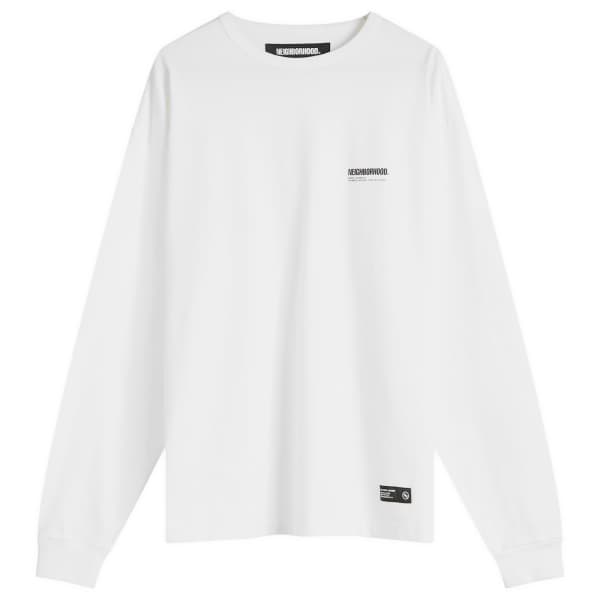 Классическая футболка с длинными рукавами и логотипом Neighborhood, белый 
Классическая футболка с длинными рукавами и логотипом Neighborhood, белый