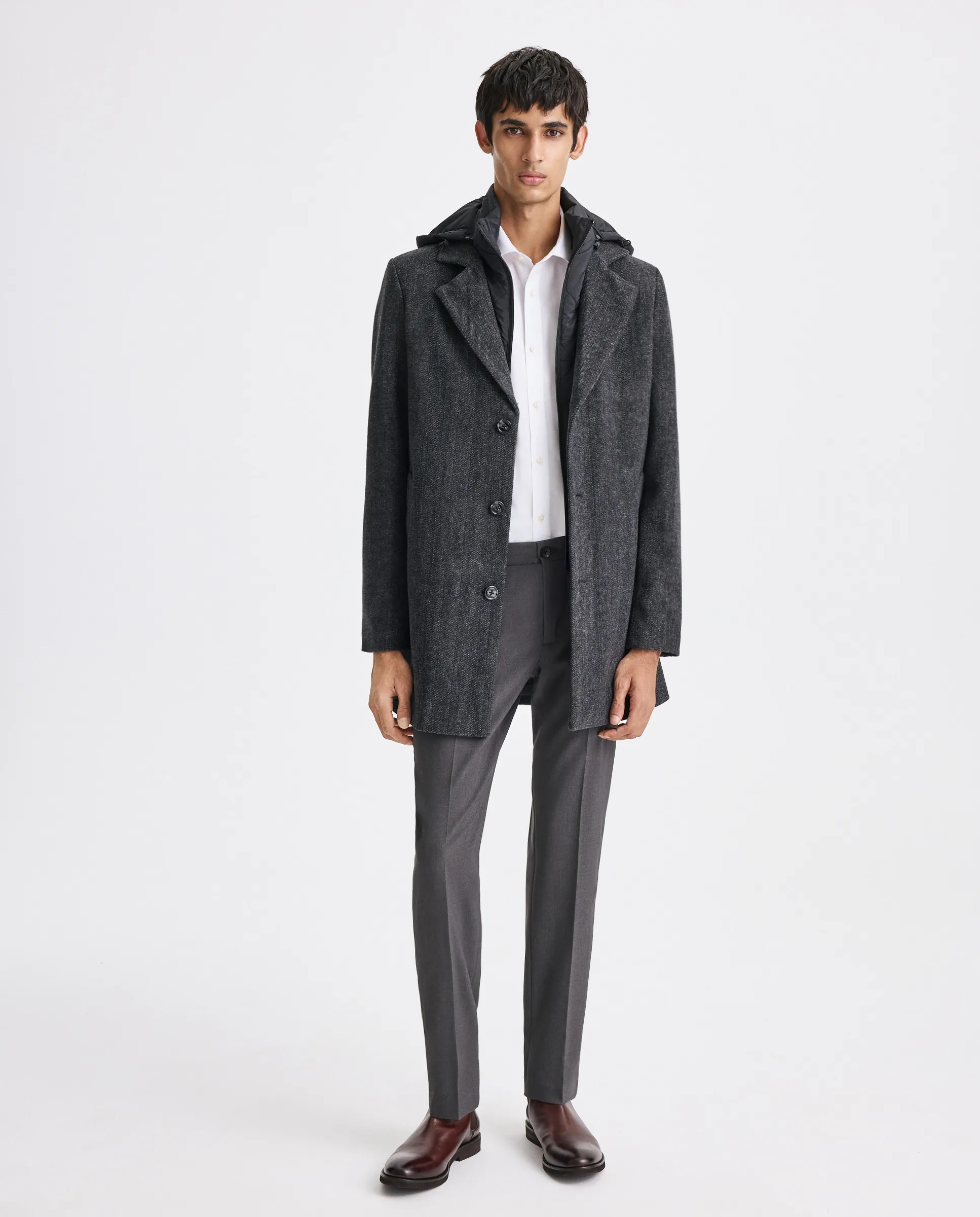 Мужское пальто из елочного твида Easy Wear, антрацитовый
Мужское пальто из елочного твида Easy Wear, антрацитовый