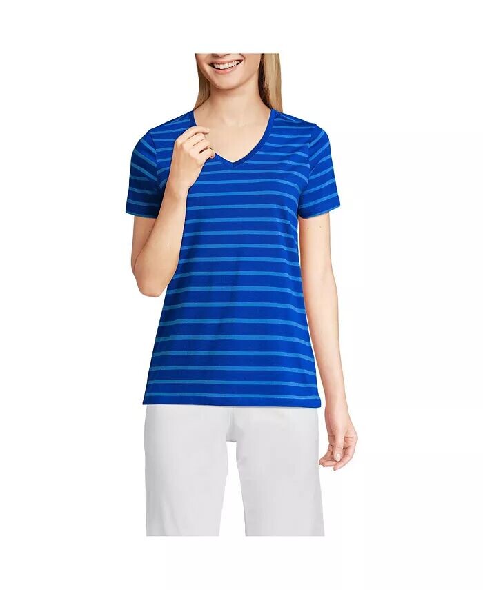 Свободная хлопковая футболка Petite с v-образным вырезом Supima Lands' End, синий
Свободная хлопковая футболка Petite с v-образным вырезом Supima Lands' End, синий