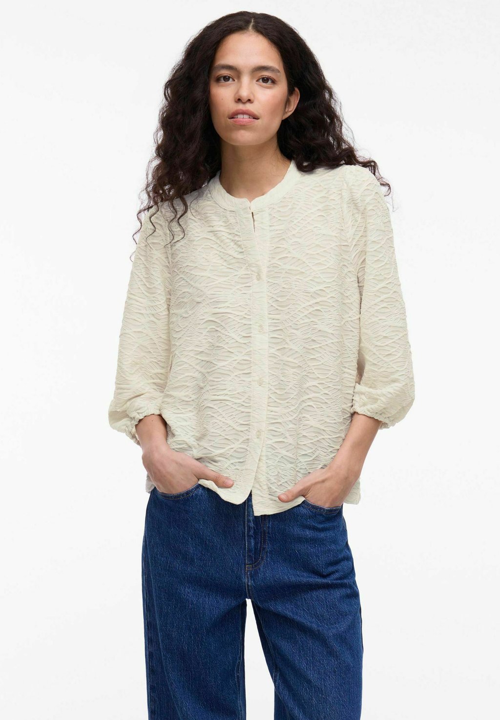 Блузка на пуговицах VIFINA 3/4-ARM VILA, белый 
Блузка на пуговицах VIFINA 3/4-ARM VILA, белый