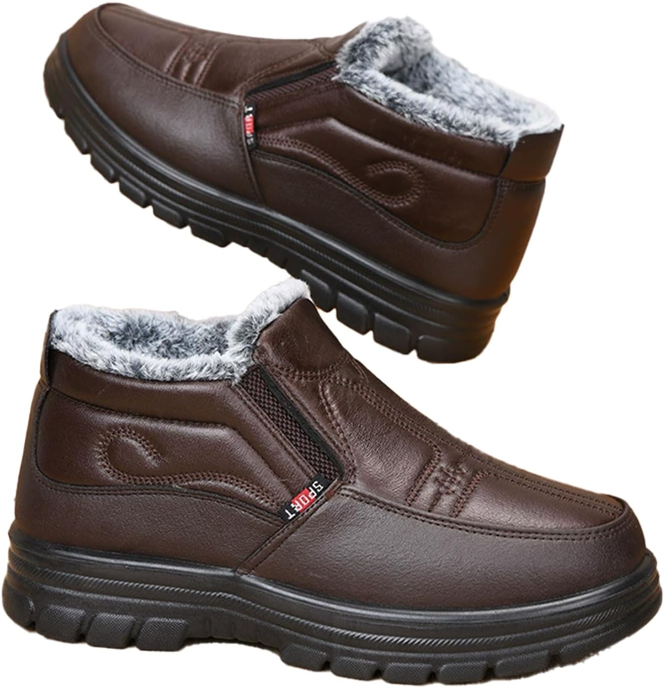 Мужские зимние ботинки GHTRHSB из кожи с теплой меховой подкладкой, водонепроницаемые, термо, на пуантах, повседневные, уличные, ортопедические, на щиколотку, Coffee 8
Мужские зимние ботинки GHTRHSB из кожи с теплой меховой подкладкой, водонепроницаемые, термо, на пуантах, повседневные, уличные, ортопедические, на щиколотку, Coffee 8