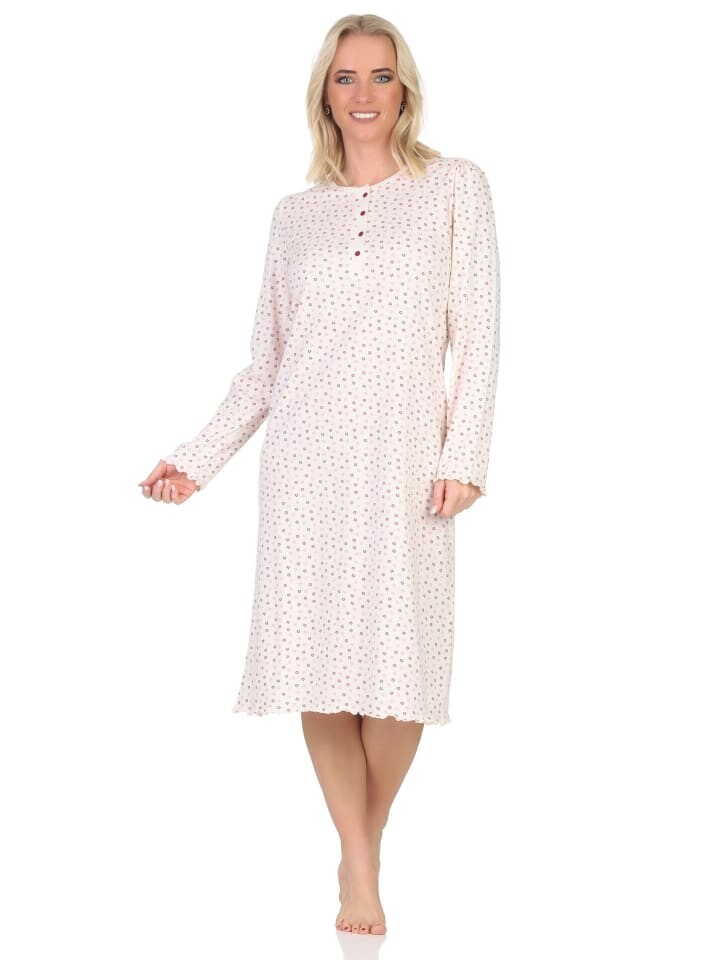 Ночная рубашка NORMANN Langarm klassische Design Knopfleiste am Hals, кремовый
Ночная рубашка NORMANN Langarm klassische Design Knopfleiste am Hals, кремовый