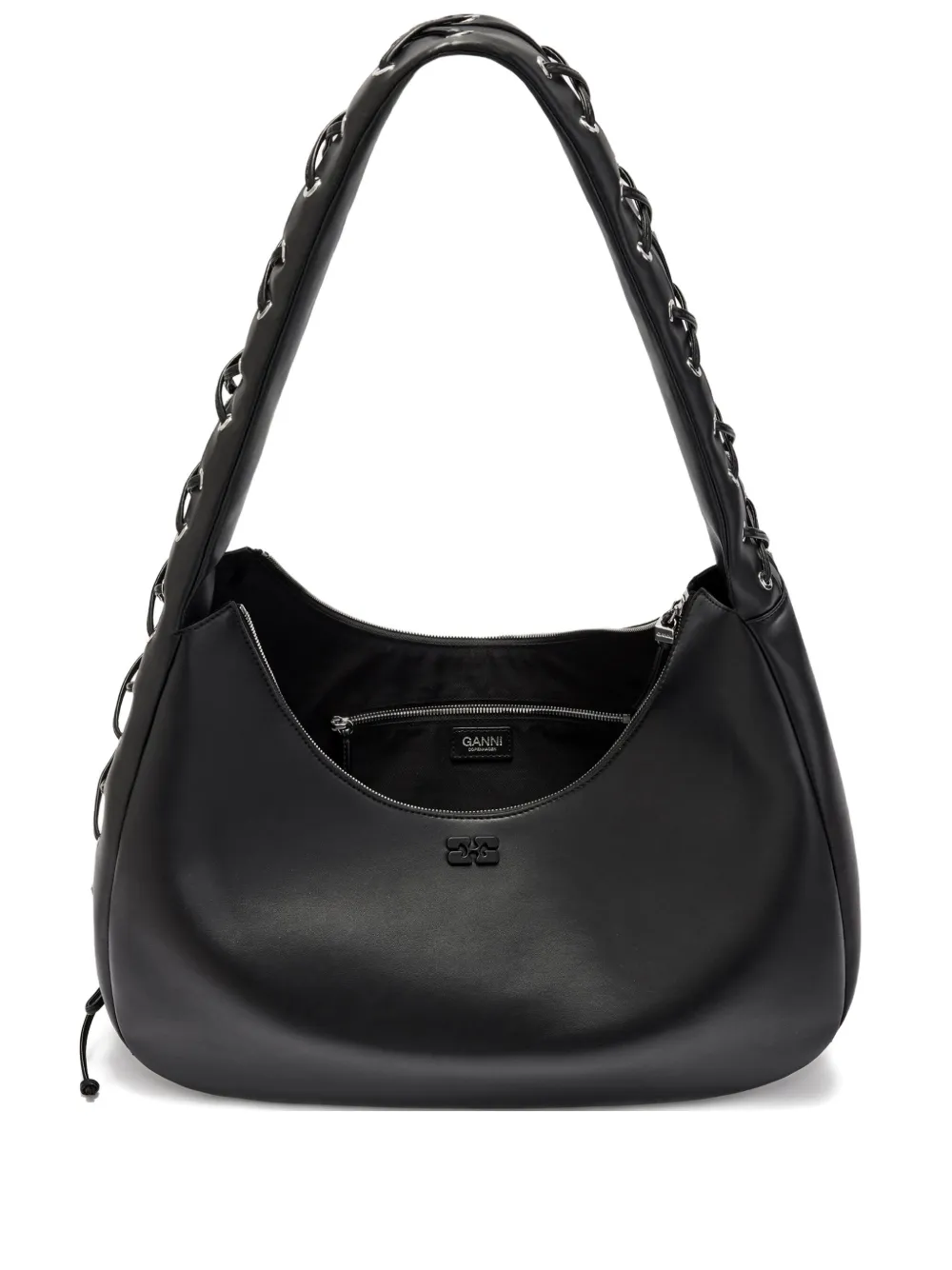 Сумка на плечо Hobo среднего размера GANNI, черный
Сумка на плечо Hobo среднего размера GANNI, черный