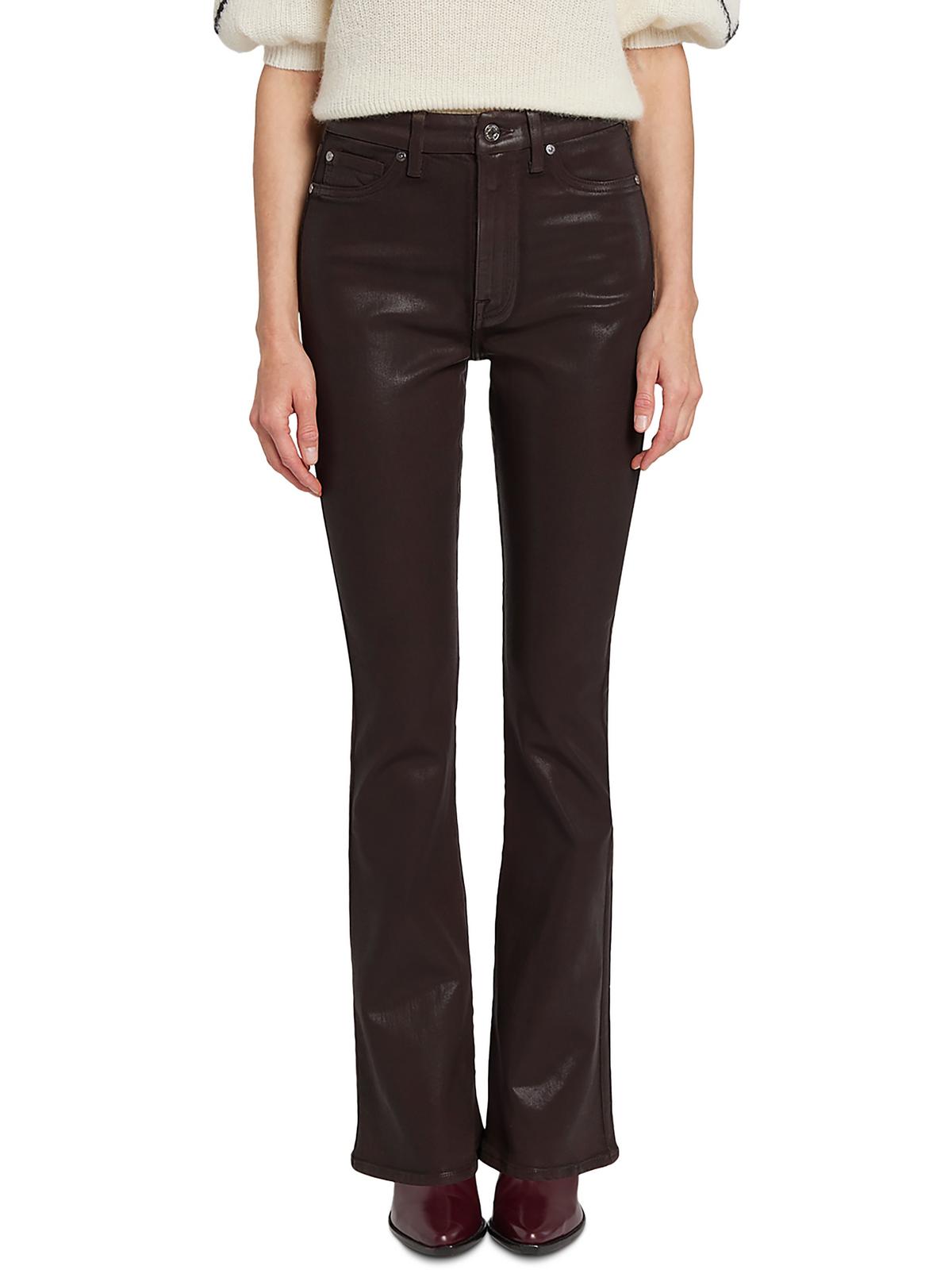 Женские узкие джинсы с высокой посадкой Bootcut 7 For All Mankind, цвет chocolate 
Женские узкие джинсы с высокой посадкой Bootcut 7 For All Mankind, цвет chocolate