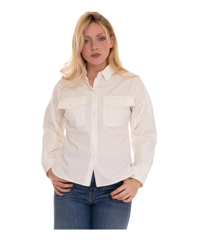 Хлопковая блузка с карманами и разрезами. Weekend Max Mara, белый
Хлопковая блузка с карманами и разрезами. Weekend Max Mara, белый