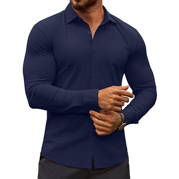 Мужская рубашка с длинным рукавом casual stretch muscle fit Coofandy, Deep Blue
Мужская рубашка с длинным рукавом casual stretch muscle fit Coofandy, Deep Blue