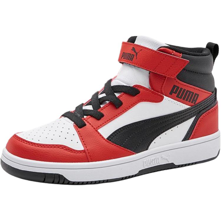 Детские кроссовки для скейтбординга Rebound V6 Mid Top для подростков PUMA, красный/белый/черный 
Детские кроссовки для скейтбординга Rebound V6 Mid Top для подростков PUMA, красный/белый/черный