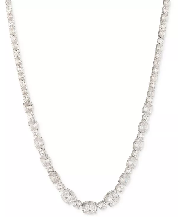 Теннисное ожерелье из кубических цирконий серебристого оттенка, смешанной огранки, 16 дюймов + удлинитель 3 дюйма Givenchy, white
Теннисное ожерелье из кубических цирконий серебристого оттенка, смешанной огранки, 16 дюймов + удлинитель 3 дюйма Givenchy, white