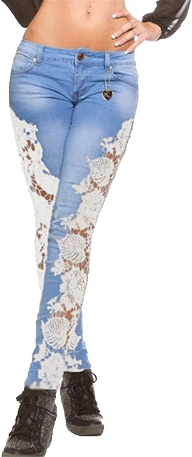 Женские джинсы с кружевными аппликациями и вырезами DGHM-JLMY
Женские джинсы с кружевными аппликациями и вырезами DGHM-JLMY