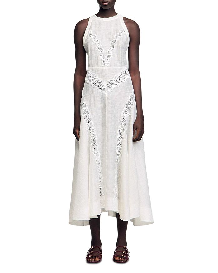 Натали Макси-платье с кружевной отделкой Sandro, белый
Натали Макси-платье с кружевной отделкой Sandro, белый