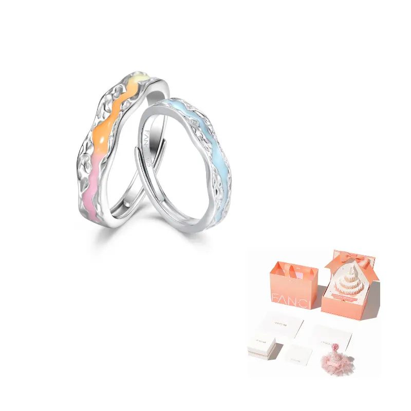 FANCI Light Year Collection 925 Sterling Silver 999 Fine Silver Ring Pair Unisex
FANCI Light Year Collection 925 Sterling Silver 999 Fine Silver Ring Pair Unisex