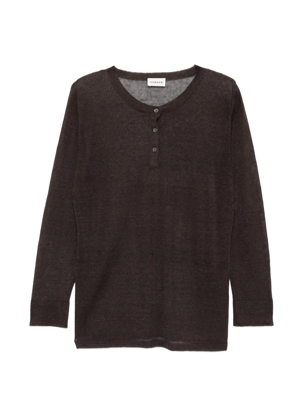 Футболка с пуговицами P.A.R.O.S.H., коричневый
Футболка с пуговицами P.A.R.O.S.H., коричневый