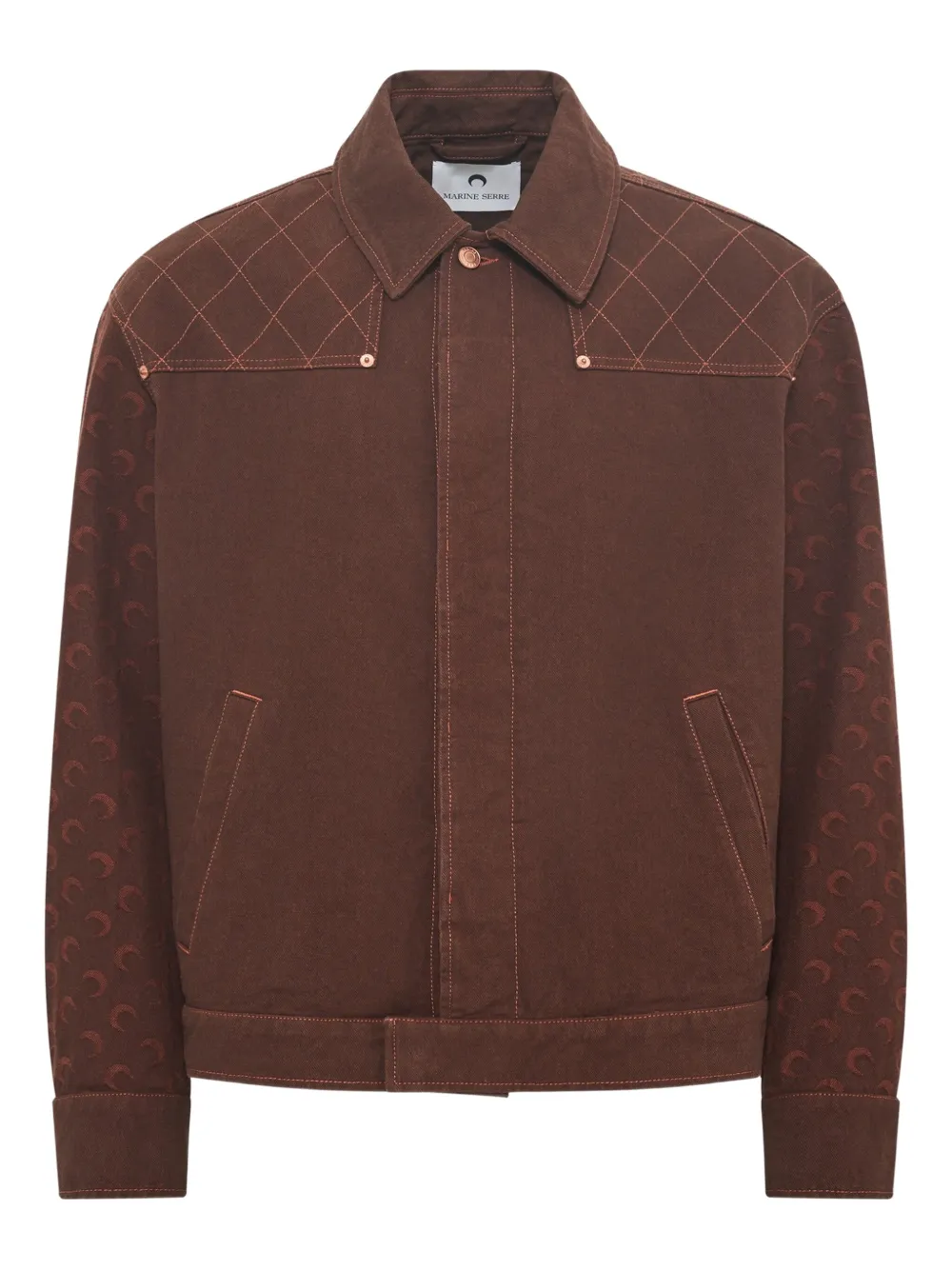 Жаккардовый бомбер Marine Serre, коричневый
Жаккардовый бомбер Marine Serre, коричневый
