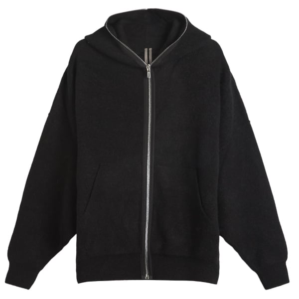 Толстовка с капюшоном из альпаки Rick Owens, черный
Толстовка с капюшоном из альпаки Rick Owens, черный