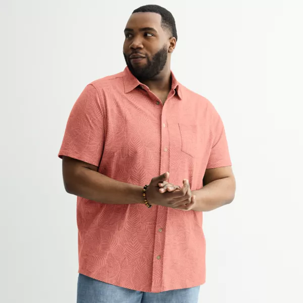 Рубашка с короткими рукавами и застежкой на пуговицы для больших и высоких Sonoma Goods For Life, цвет coral leaf print
Рубашка с короткими рукавами и застежкой на пуговицы для больших и высоких Sonoma Goods For Life, цвет coral leaf print