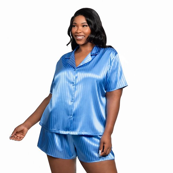 Комплект пижамы Plus size из полосатого жаккарда: топ и шорты Lilac+London
Комплект пижамы Plus size из полосатого жаккарда: топ и шорты Lilac+London