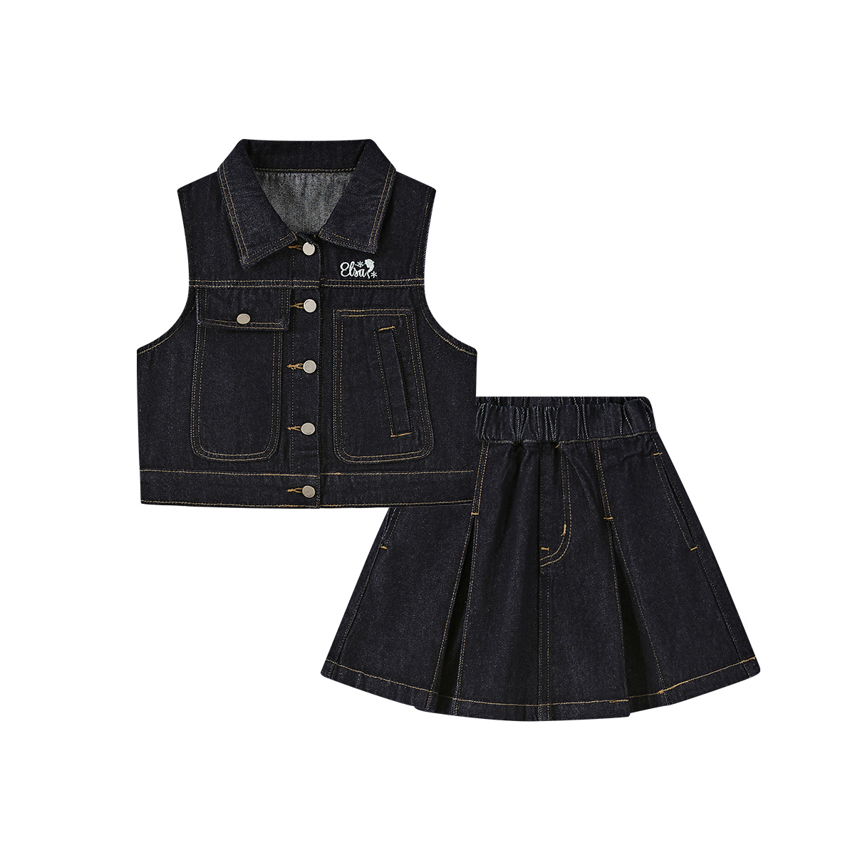 Детский комплект из двух частей: юбка с отворотом, средней длины Disney, синий
Детский комплект из двух частей: юбка с отворотом, средней длины Disney, синий