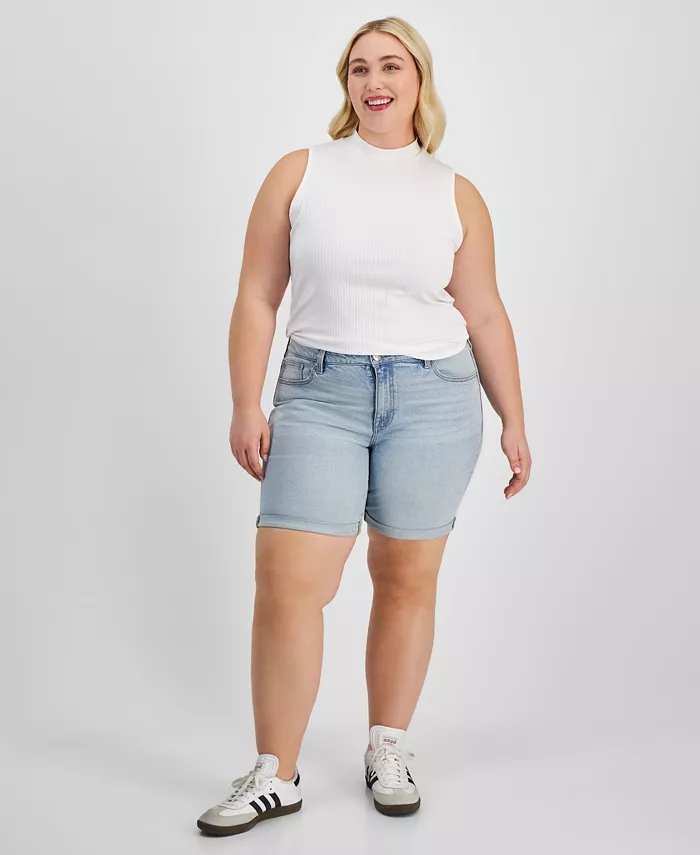 Модные джинсовые шорты с подвернутыми манжетами большого размера Celebrity Pink, синий
Модные джинсовые шорты с подвернутыми манжетами большого размера Celebrity Pink, синий