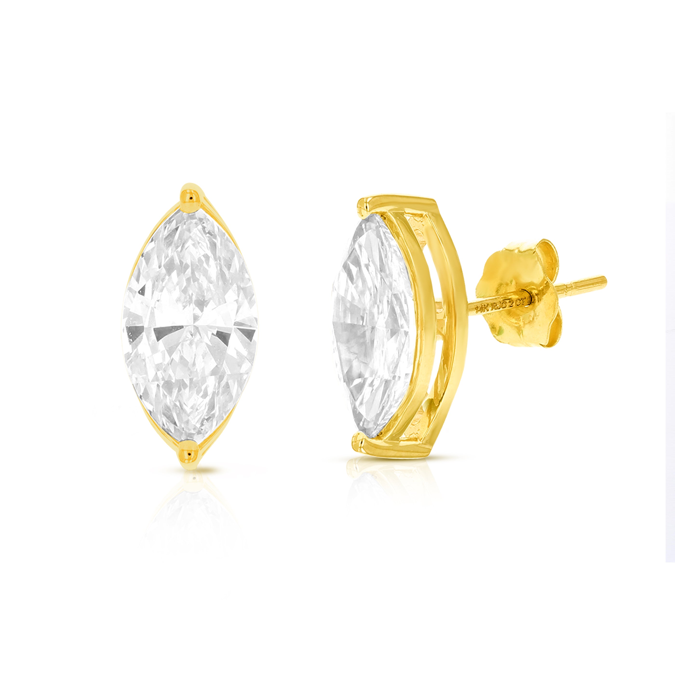 Серьги-гвоздики с 2-каратным выращенным в лаборатории бриллиантом огранки «маркиза» из 14-каратного золота с пуш-апами для женщин Vir Jewels, желтый
Серьги-гвоздики с 2-каратным выращенным в лаборатории бриллиантом огранки «маркиза» из 14-каратного золота с пуш-апами для женщин Vir Jewels, желтый