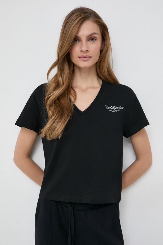 Хлопковая футболка Karl Lagerfeld, черный
Хлопковая футболка Karl Lagerfeld, черный