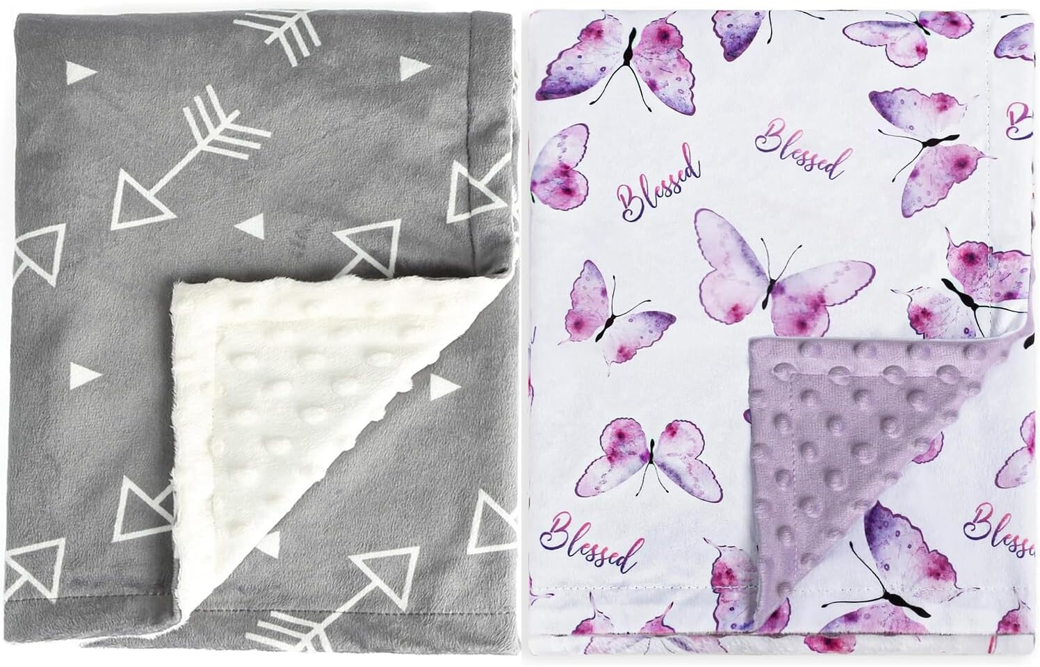 Комплект из 2 детских одеял Super Soft Minky с двухслойной подложкой в горошек, маленькие серые стрелки с принтом, 30 x 40 дюймов, приемные одеяла
Комплект из 2 детских одеял Super Soft Minky с двухслойной подложкой в горошек, маленькие серые стрелки с принтом, 30 x 40 дюймов, приемные одеяла
