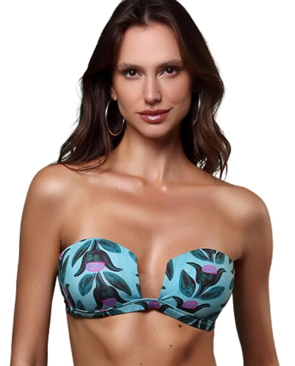 Верх бикини-бандо с принтом и подкладкой Karla Vivian, зеленый
Верх бикини-бандо с принтом и подкладкой Karla Vivian, зеленый