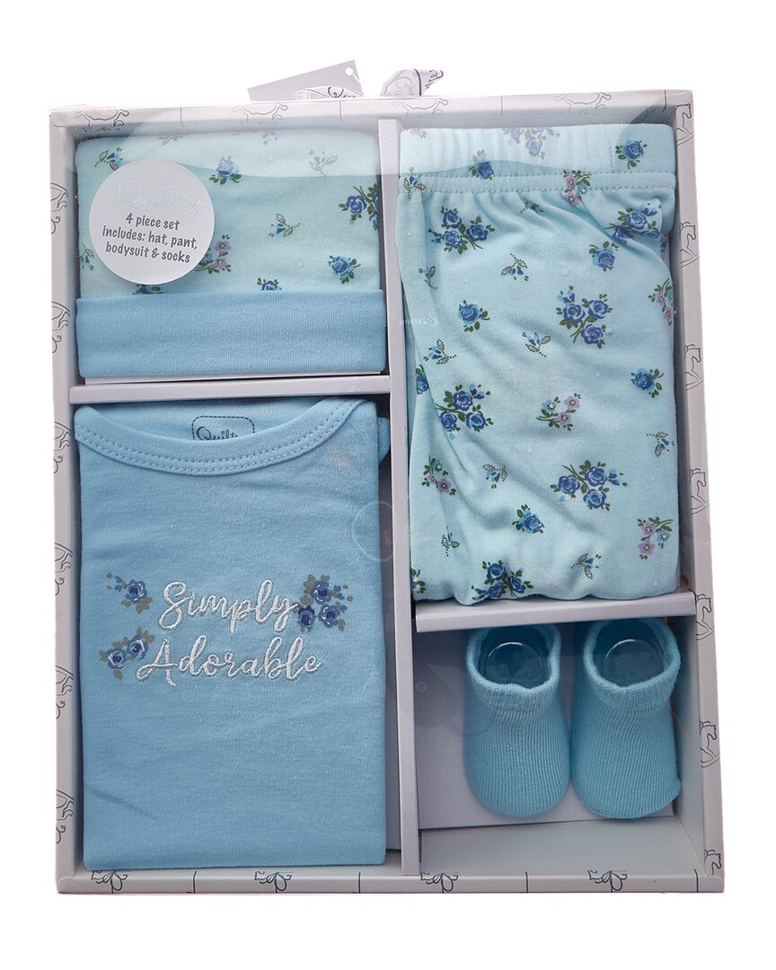 Набор для новорожденных Quiltex Simply Adorable из 4 предметов, синий
Набор для новорожденных Quiltex Simply Adorable из 4 предметов, синий