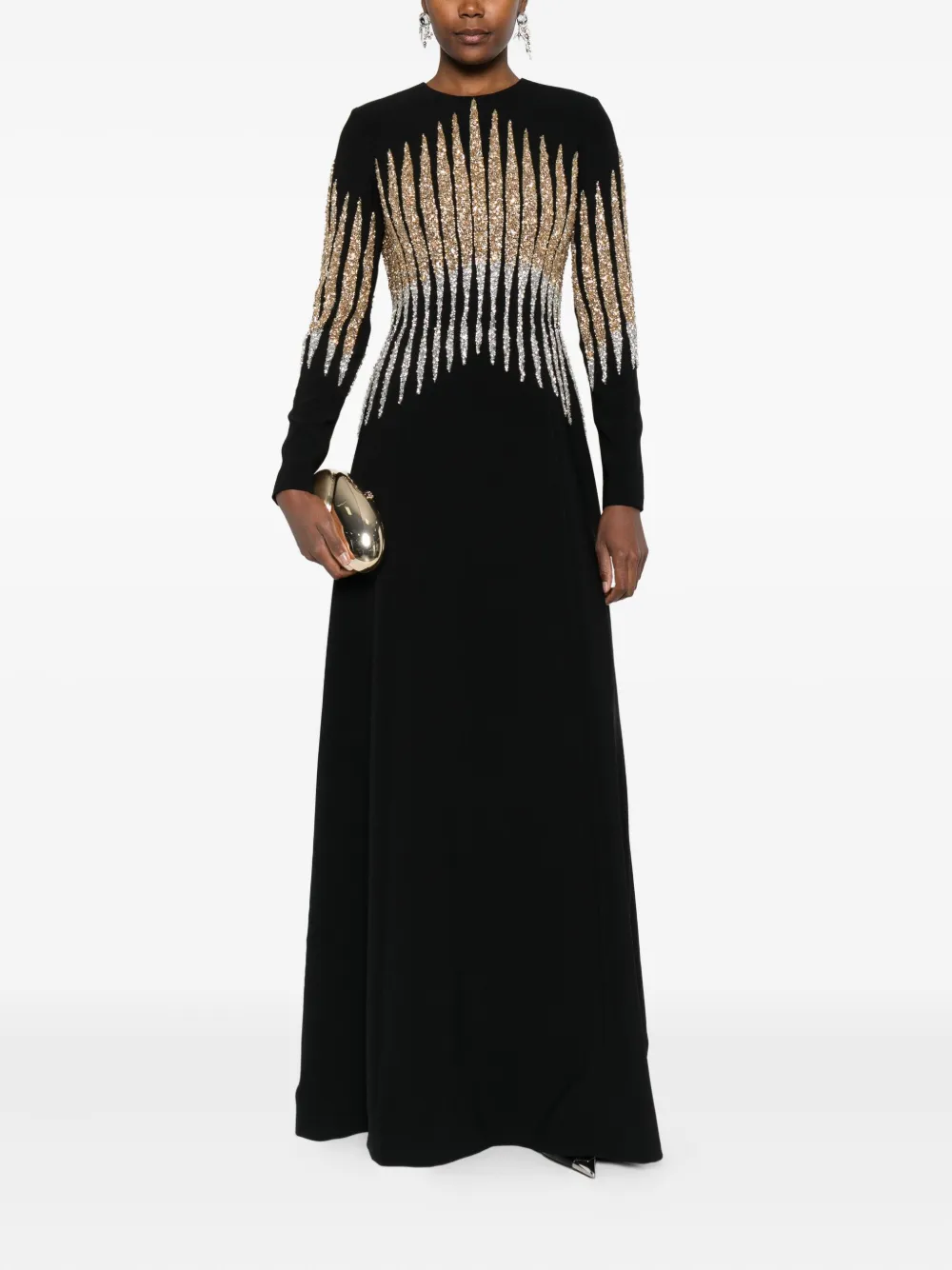 Платье макси с пайетками Dina Melwani, черный
Платье макси с пайетками Dina Melwani, черный